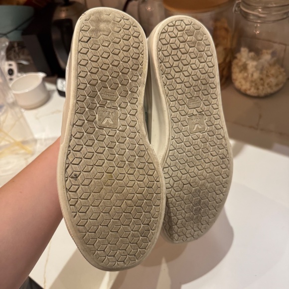 Veja Esplar leather low top sneakers in white with mint green 6 - Picture 3 of 4